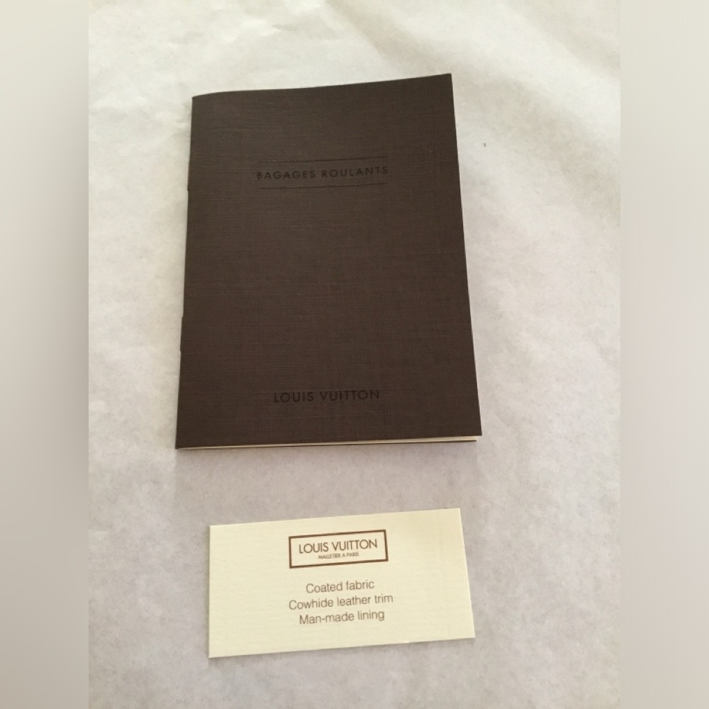LOUIS VUITTON BAGAGE BOOK DESCRIPTION WITH SIDE LV CARD